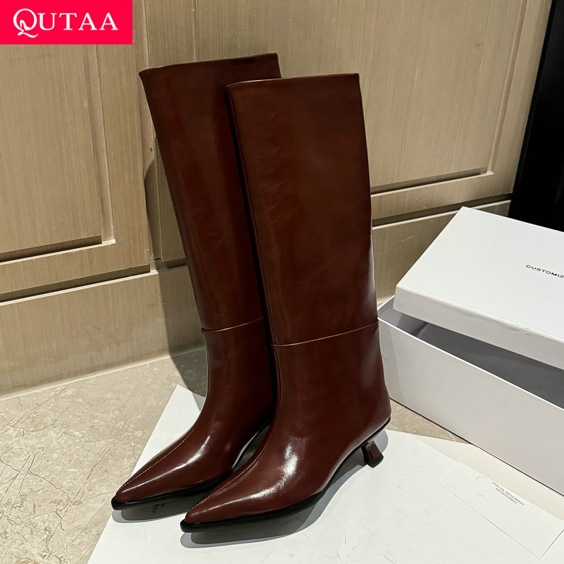QUTAA Fashion News Women Knee  - Knee High Boots Women ulasan dan harga