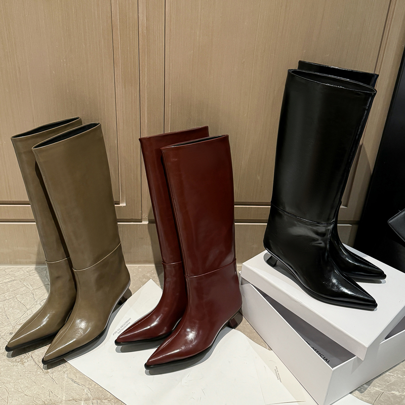 QUTAA Fashion News Women Knee  - Knee High Boots Women ulasan dan harga