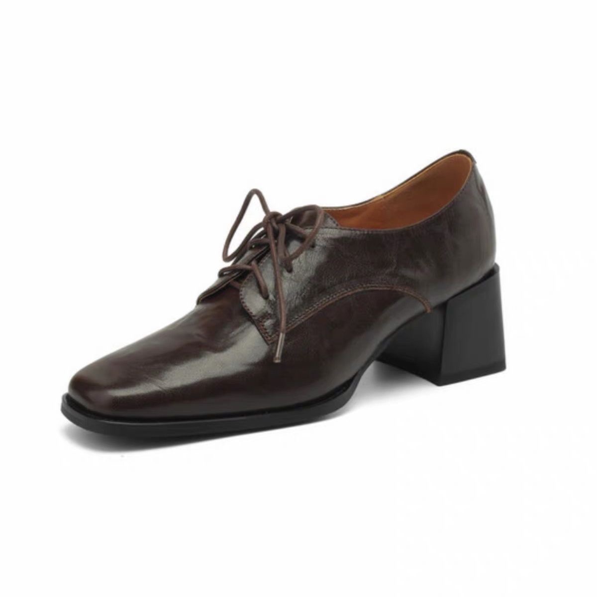 Women Square Toe Lace Up Oxfor - Oxford Lace Up Women ulasan dan harga