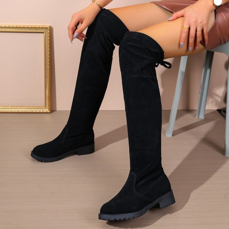 Women Over‑the‑Knee Boots Sued - Sock Boot Women ulasan dan harga