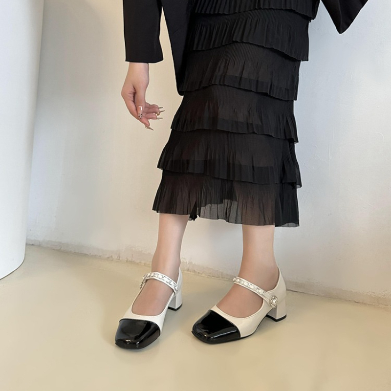 2026 Pearl Clasp Thick-Topped  - Women'S Shoes Quality ulasan dan harga