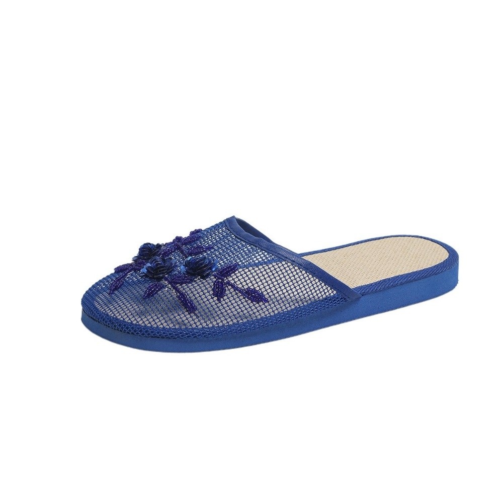 Casual Flower Embroidery Mesh  - Mule Slip On ulasan dan harga