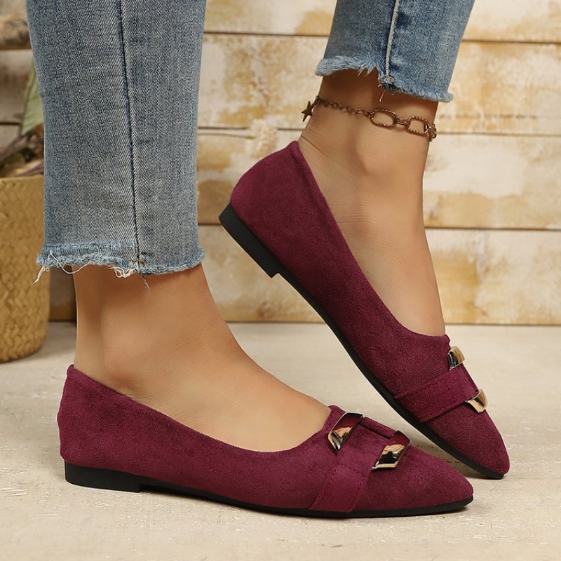 Women's Pointed Toe Suede Flat - Women'S Shoes Clogs ulasan dan harga