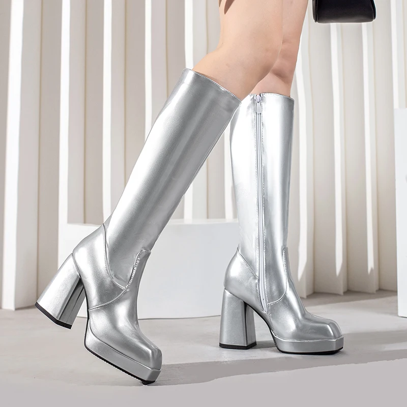 Green Winter Women Platform Kn - Knee High Boots Women ulasan dan harga